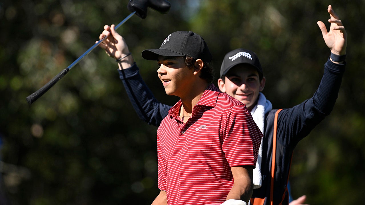 15-year-old Charlie Woods hits his first-ever hole-in-one at the PNC Championship