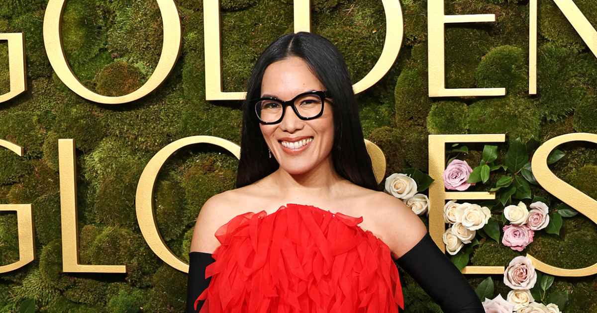 Ali Wong attends the 2025 Golden Globes without Bill Hader