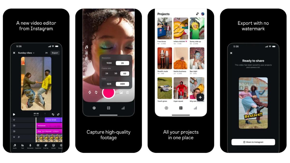 Instagram launches new video editing app that looks a lot like CapCut