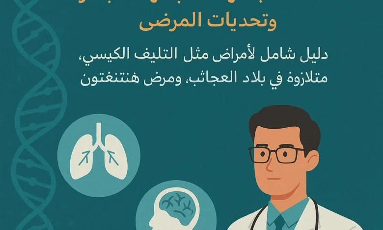 استكشف عالم الأمراض النادرة: تشخيصها، علاجاتها المُبتكرة، وتحديات المرضى. دليل شامل لأمراض مثل التليف الكيسي، متلازمة أليس في بلاد العجائب، ومرض هنتنغتون.